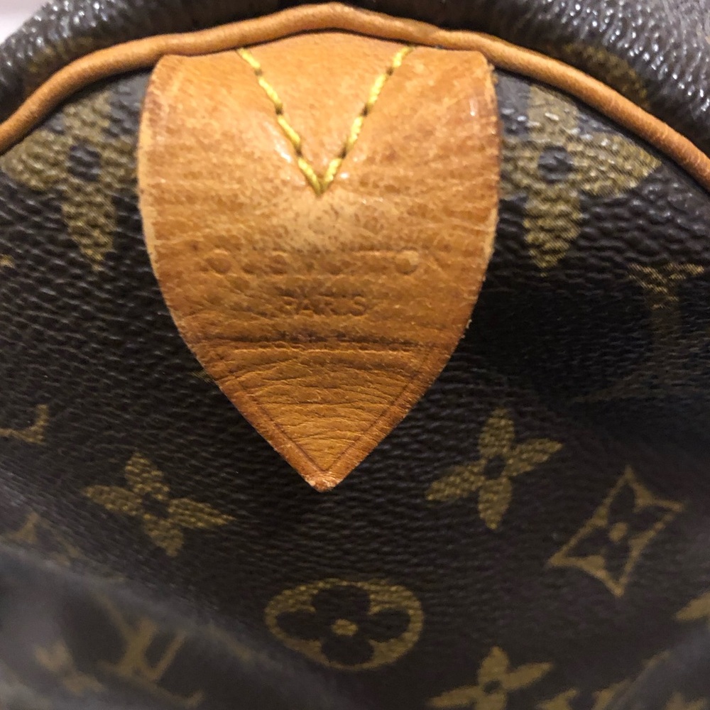 Vintage LOUIS VUITTON Speedy 30 Top Handle Monogram Travel Boston Tote Bag - Picture 8 of 17